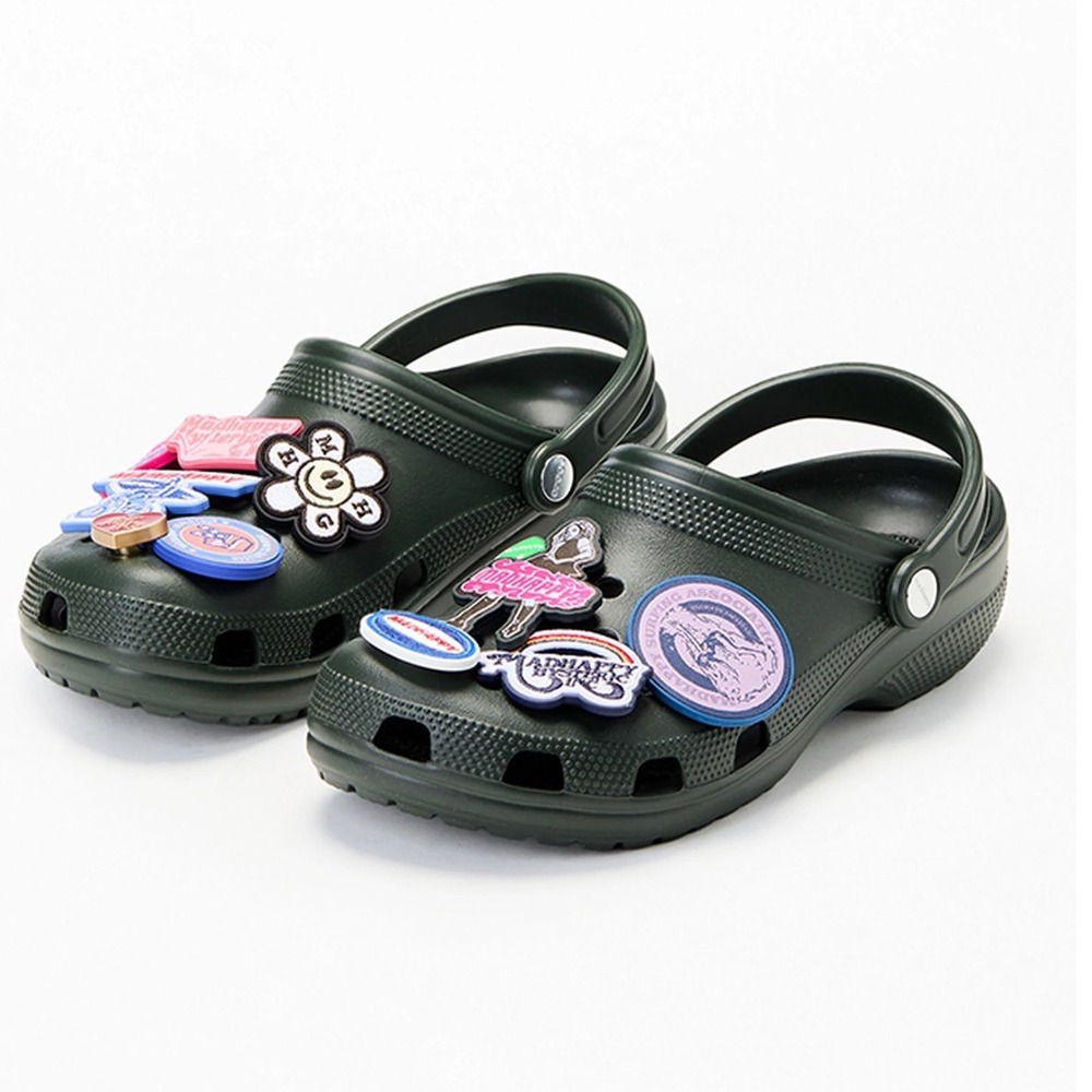 Madhappy x Crocs Hysteric Glamour Classic Clog Black Kelp Men 6 Women 8